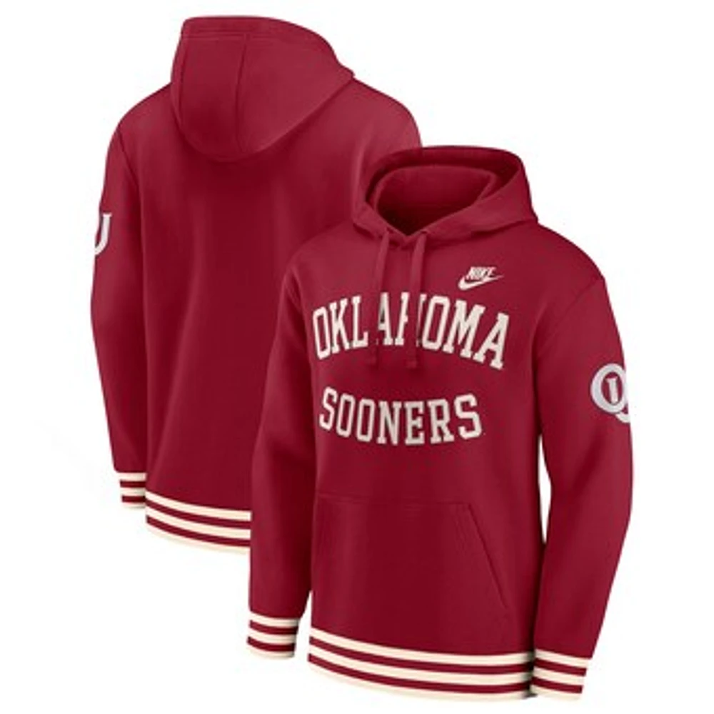 Men's Nike Crimson Oklahoma Sooners Legacy Retro Pullover Hoodie