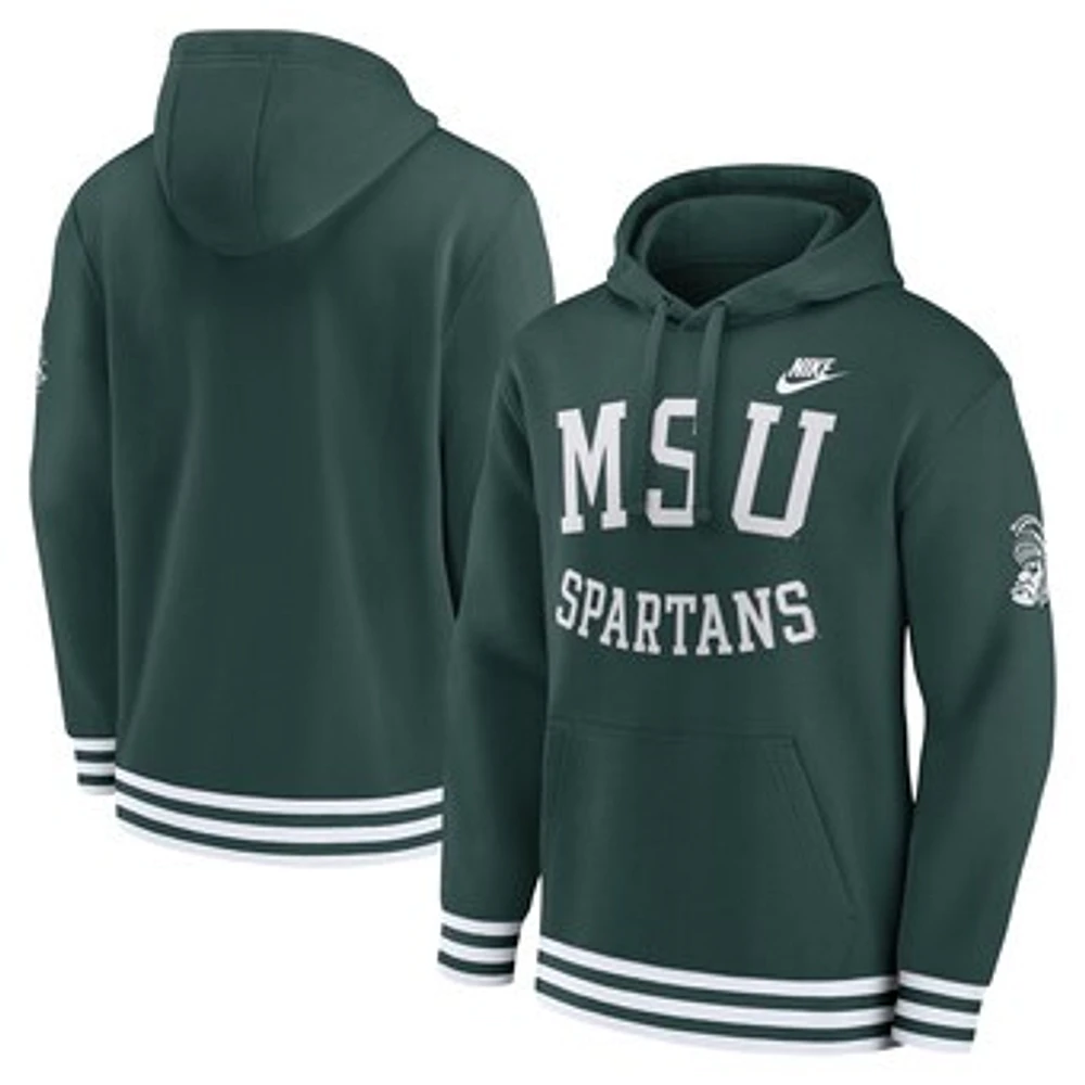 Men's Nike Green Michigan State Spartans Legacy Retro Pullover Hoodie