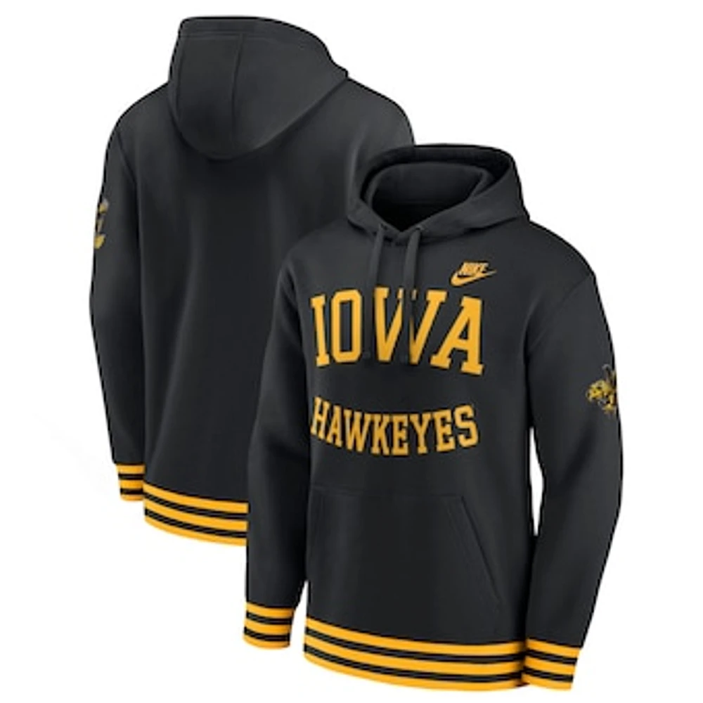 Men's Nike Black Iowa Hawkeyes Legacy Retro Pullover Hoodie