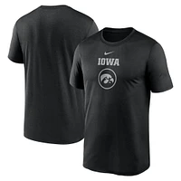 Men's Nike Black Iowa Hawkeyes On-Court Basketball Legend Practice Performance T-Shirt