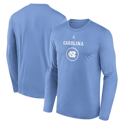 Men's Jordan Brand Carolina Blue North Tar Heels 2024 On-Court Basketball Practice Legend Performance Long Sleeve T-Shirt