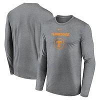 Men's Nike Heather Gray Tennessee Volunteers 2024 On-Court Basketball Practice Legend Performance Long Sleeve T-Shirt