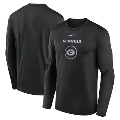 Men's Nike Georgia Bulldogs 2024 On-Court Basketball Practice Legend Performance Long Sleeve T-Shirt