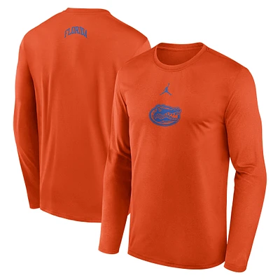 Men's Jordan Brand Orange Florida Gators On-Court Basketball Shootaround Performance Long Sleeve T-Shirt