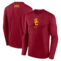 Men's Nike Cardinal USC Trojans On-Court Basketball Shootaround Performance Long Sleeve T-Shirt