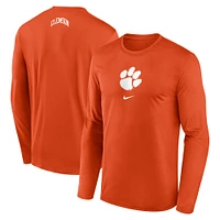 Men's Nike Clemson Tigers On-Court Basketball Shootaround Performance Long Sleeve T-Shirt