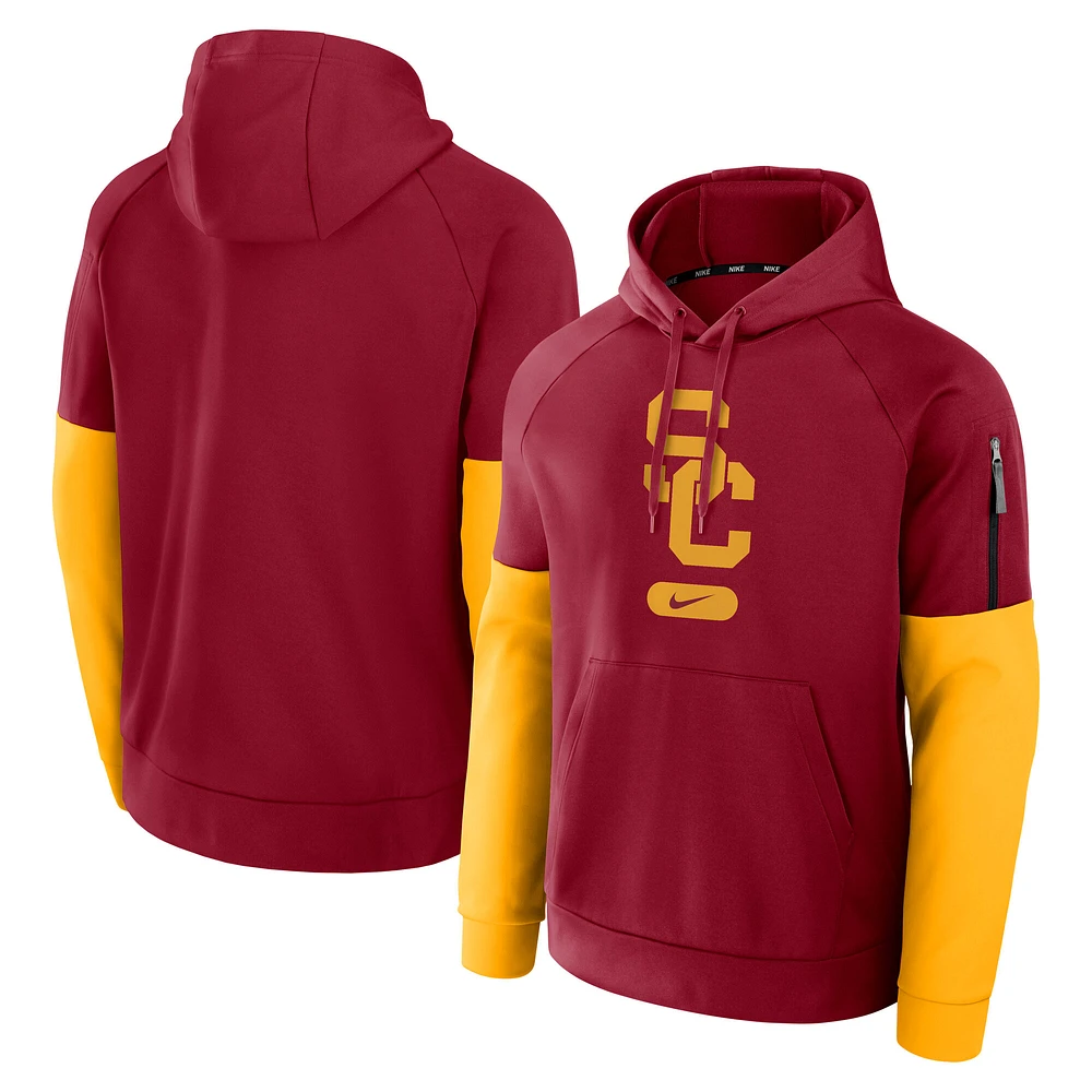 Men's Nike Cardinal USC Trojans Fitness Performance Pullover Hoodie