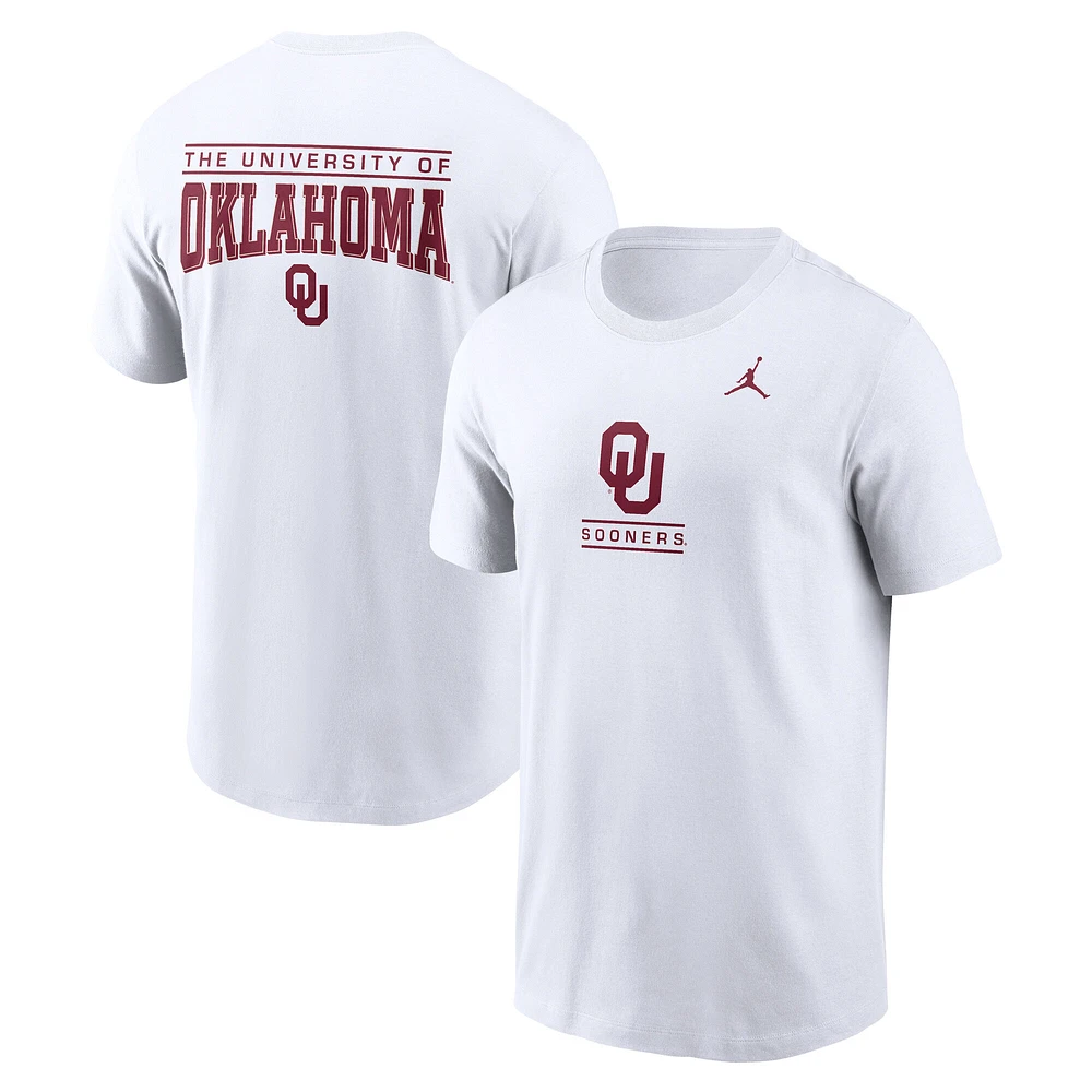 Men's Jordan Brand White Oklahoma Sooners T-Shirt