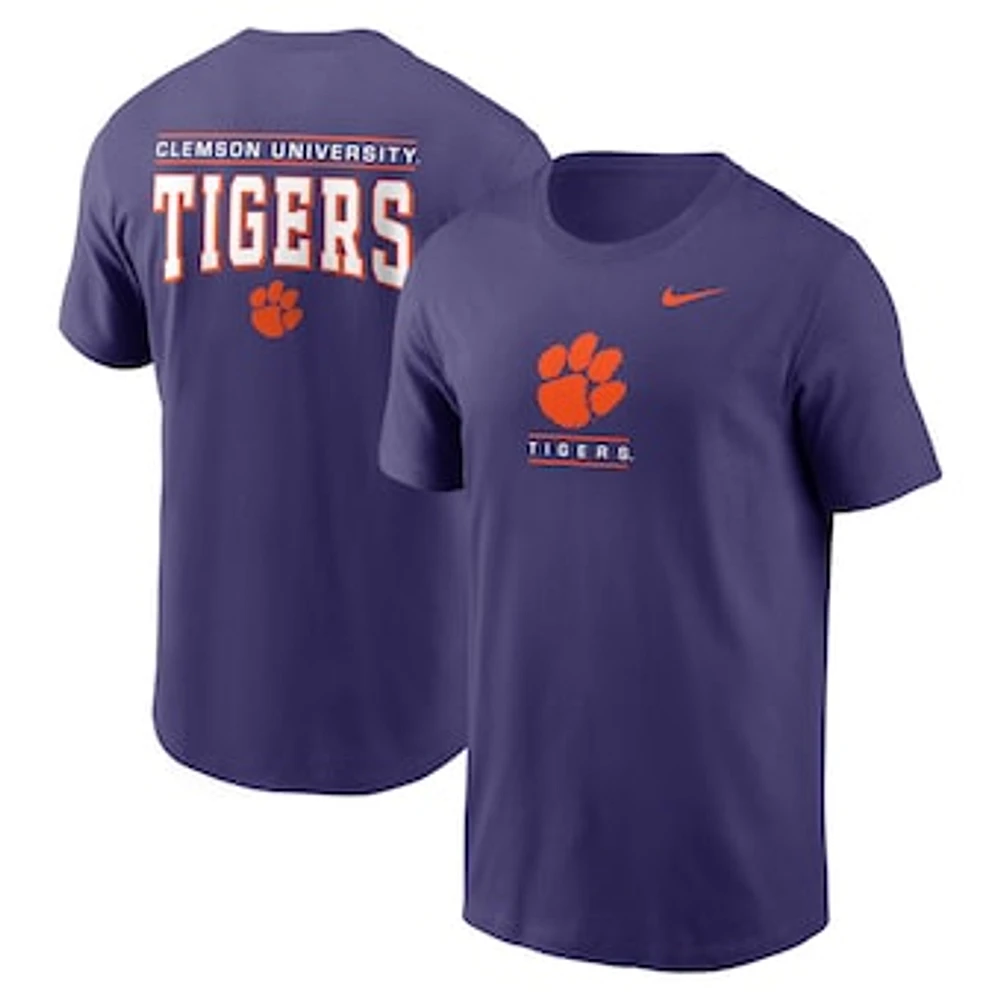 Men's Nike Purple Clemson Tigers 2-Hit T-Shirt