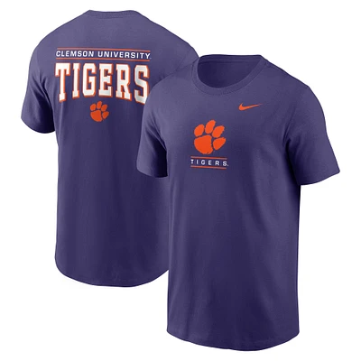 Men's Nike Purple Clemson Tigers 2-Hit T-Shirt