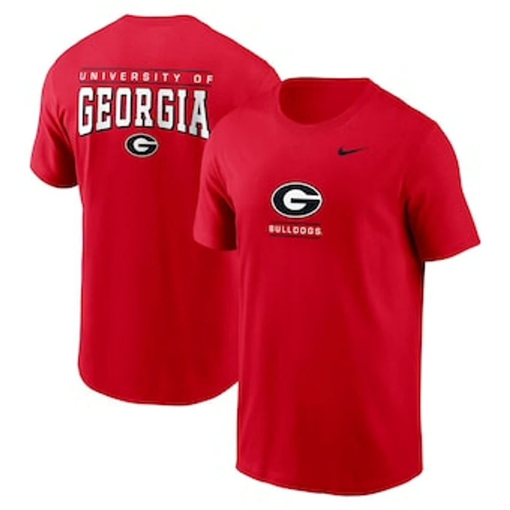 Men's Nike Red Georgia Bulldogs 2-Hit T-Shirt