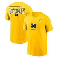 Men's Jordan Brand Maize Michigan Wolverines 2-Hit T-Shirt