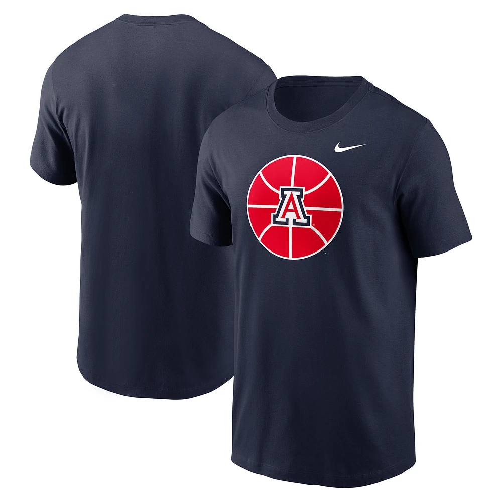 Men's Nike Navy Arizona Wildcats Basketball Logo T-Shirt