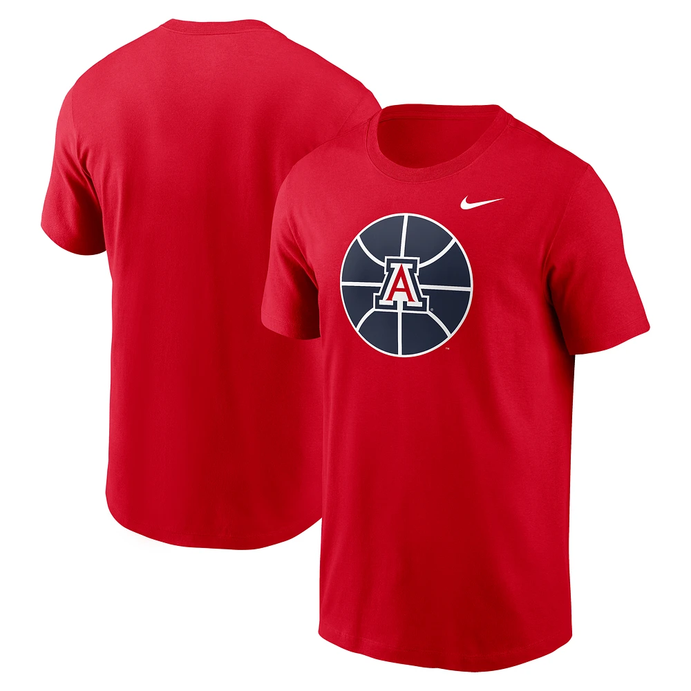 Men's Nike Red Arizona Wildcats Basketball Logo T-Shirt