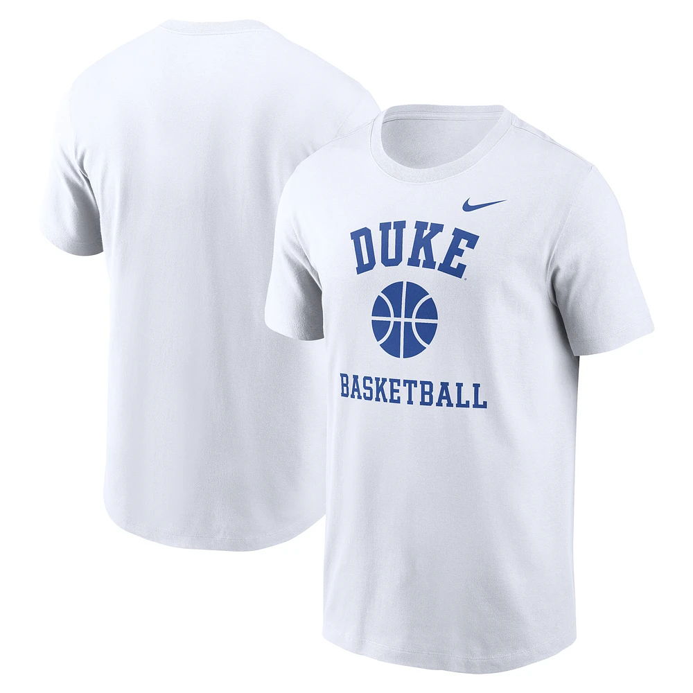 Men's Nike White Duke Blue Devils Basketball Icon T-Shirt