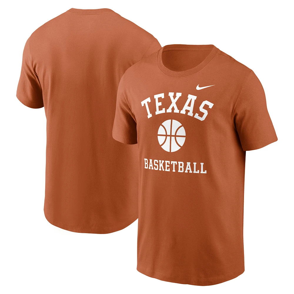 Men's Nike Texas Orange Longhorns Basketball Icon T-Shirt