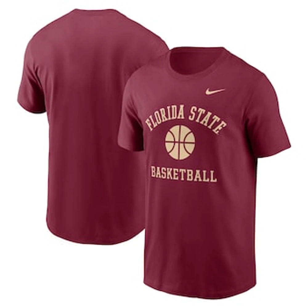 Men's Nike Garnet Florida State Seminoles Basketball Icon T-Shirt