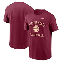 Men's Nike Garnet Florida State Seminoles Basketball Icon T-Shirt