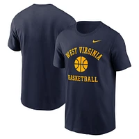 Men's Nike Navy West Virginia Mountaineers Basketball Icon T-Shirt