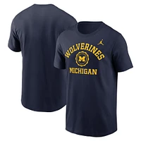 Men's Jordan Brand Navy Michigan Wolverines Arched Seal T-Shirt