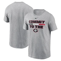 Men's Nike Heather Gray Georgia Bulldogs DNA Lockup T-Shirt