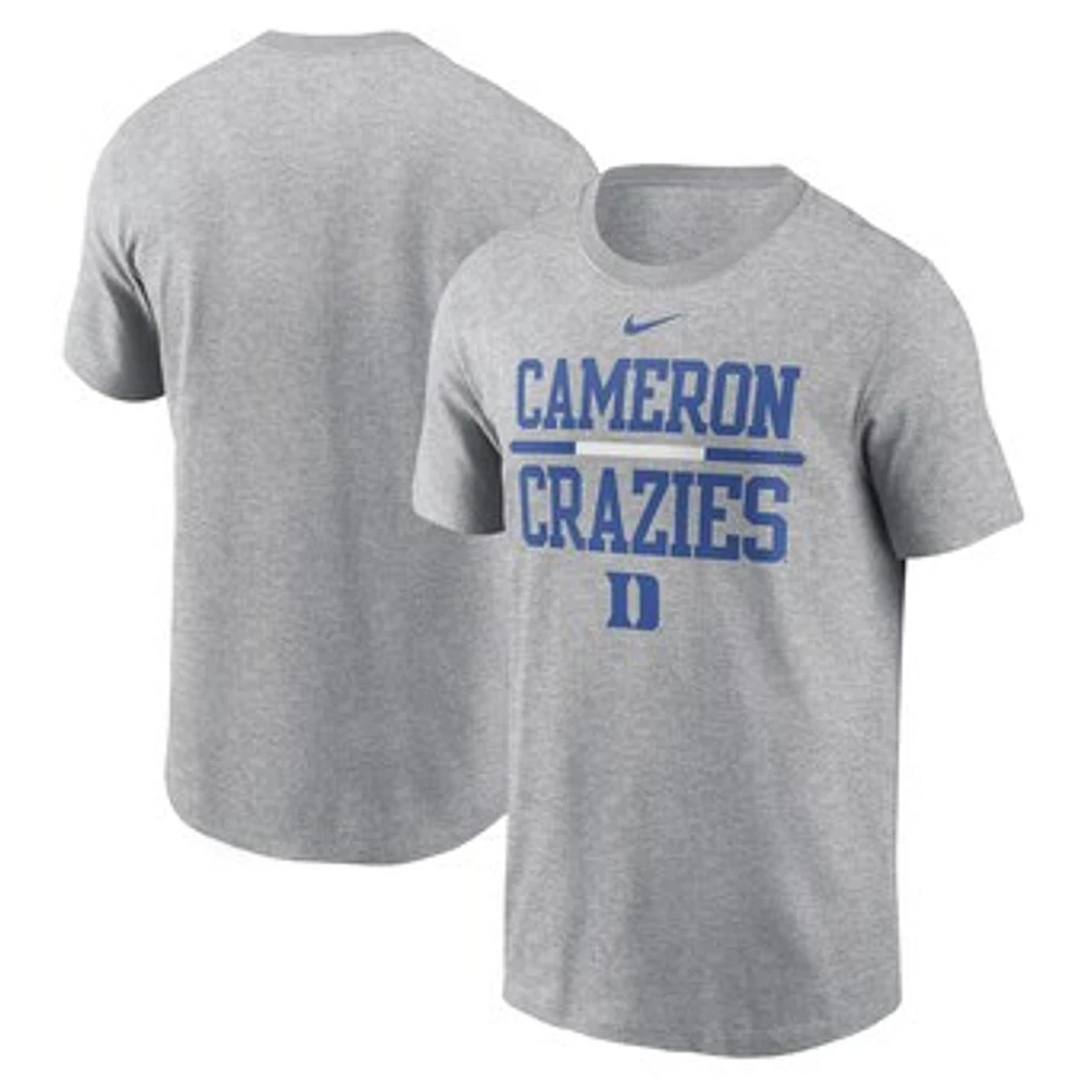 Men's Nike Heather Gray Duke Blue Devils DNA Lockup T-Shirt