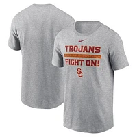 Men's Nike Heather Gray USC Trojans DNA Lockup T-Shirt