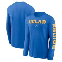 Men's Jordan Brand  Blue UCLA Bruins Basketball Icon Two-Hit Long Sleeve T-Shirt