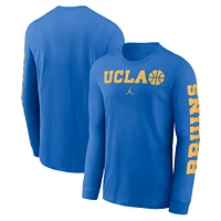 Men's Jordan Brand  Blue UCLA Bruins Basketball Icon Two-Hit Long Sleeve T-Shirt