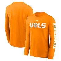Men's Nike  Tennessee Orange Tennessee Volunteers Basketball Icon Two-Hit Long Sleeve T-Shirt