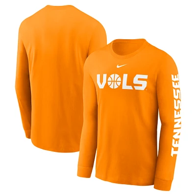 Men's Nike Tennessee Tennessee Volunteers Basketball Icon Two-Hit Long Sleeve T-Shirt