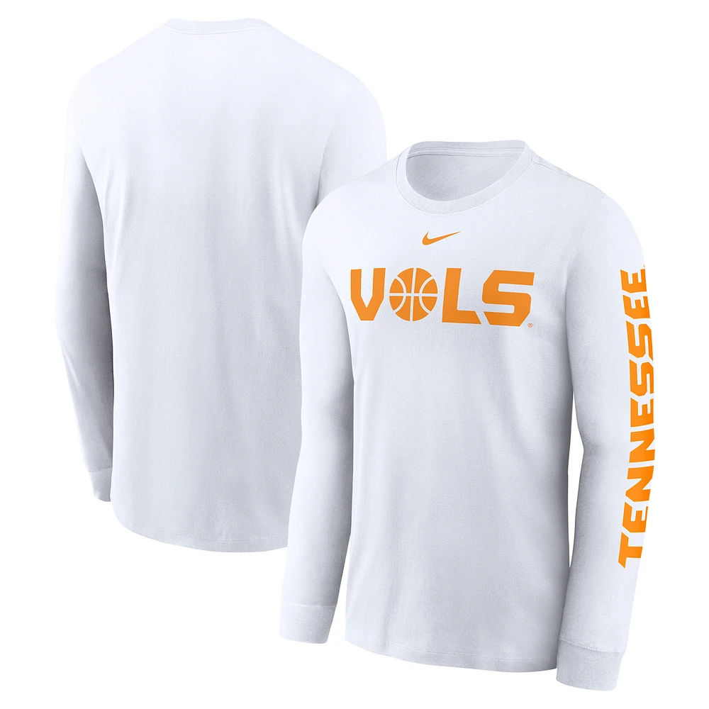 Men's Nike Tennessee Volunteers Basketball Icon Two-Hit Long Sleeve T-Shirt