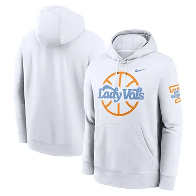 Men's Nike  White Tennessee Volunteers Basketball Icon Club Fleece Pullover Hoodie