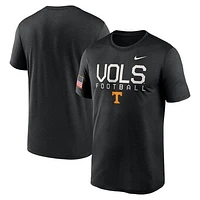 Men's Nike  Black Tennessee Volunteers 2024 Military Appreciation Legend Performance T-Shirt