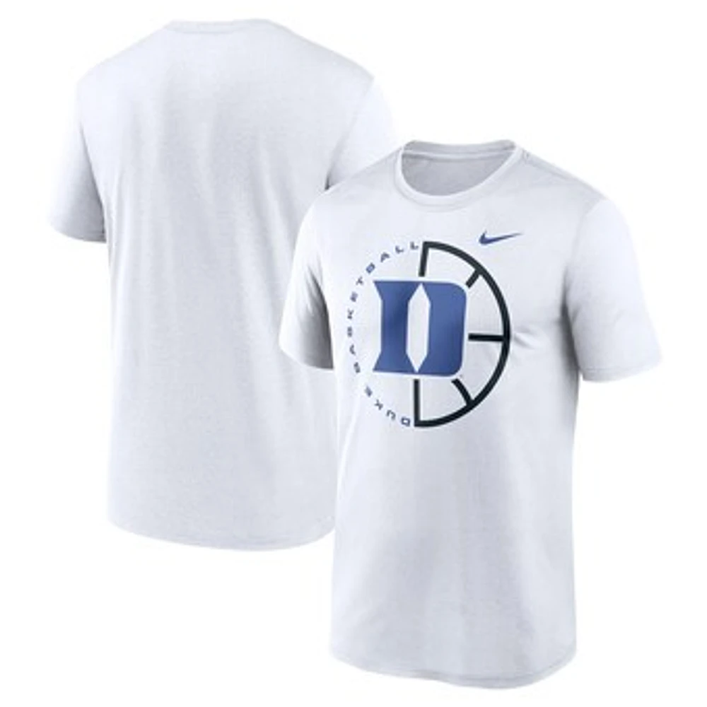 Men's Nike White Duke Blue Devils Legend Basketball Icon Performance T-Shirt