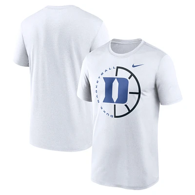 Men's Nike White Duke Blue Devils Recycled Legend Basketball Icon T-Shirt