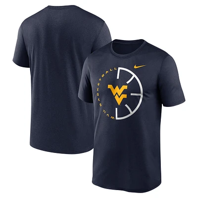 Men's Nike Navy West Virginia Mountaineers Recycled Legend Basketball Icon T-Shirt