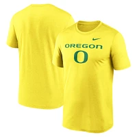 Men's Nike Yellow Oregon Ducks Lockup Legend Performance T-Shirt