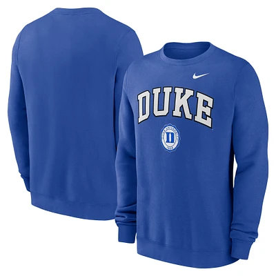 Men's Nike Royal Duke Blue Devils Arched Seal Pullover Sweatshirt