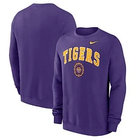 Men's Nike Purple LSU Tigers Arched Seal Pullover Sweatshirt