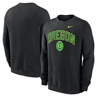 Men's Nike Black Oregon Ducks Arched Seal Pullover Sweatshirt