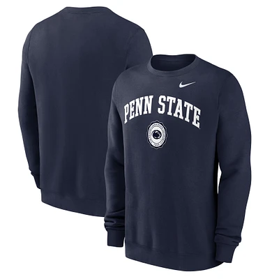 Men's Nike Navy Penn State Nittany Lions Arched Seal Pullover Sweatshirt