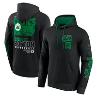 Men's Fanatics Black Boston Celtics Game Time Crossover Pullover Hoodie