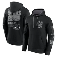 Men's Fanatics Black San Antonio Spurs Game Time Crossover Pullover Hoodie