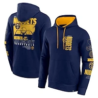 Men's Fanatics Navy Denver Nuggets Game Time Crossover Pullover Hoodie