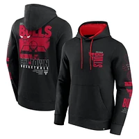 Men's Fanatics Black Chicago Bulls Game Time Crossover Pullover Hoodie