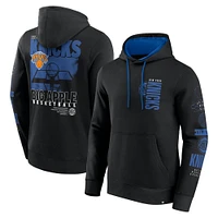 Men's Fanatics Black New York Knicks Game Time Crossover Pullover Hoodie