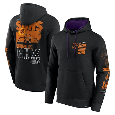 Men's Fanatics Black Phoenix Suns Game Time Crossover Pullover Hoodie