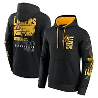 Men's Fanatics Black Los Angeles Lakers Game Time Crossover Pullover Hoodie