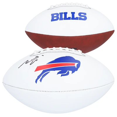 James Cook Buffalo Bills Autographed Franklin White Panel Football